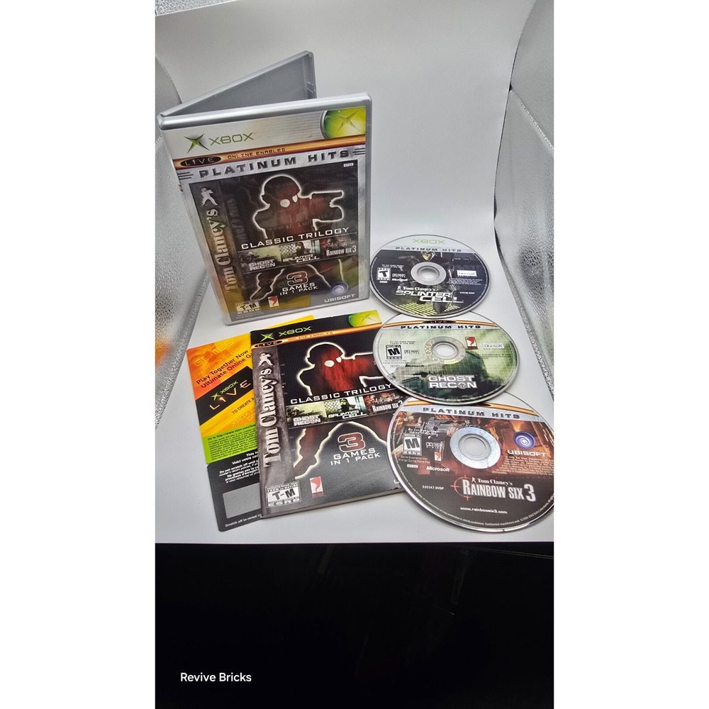 Tom Clancy's Classic Trilogy (Microsoft Xbox, 2004) CIB Complete Tested Working - Picture 1 of 11